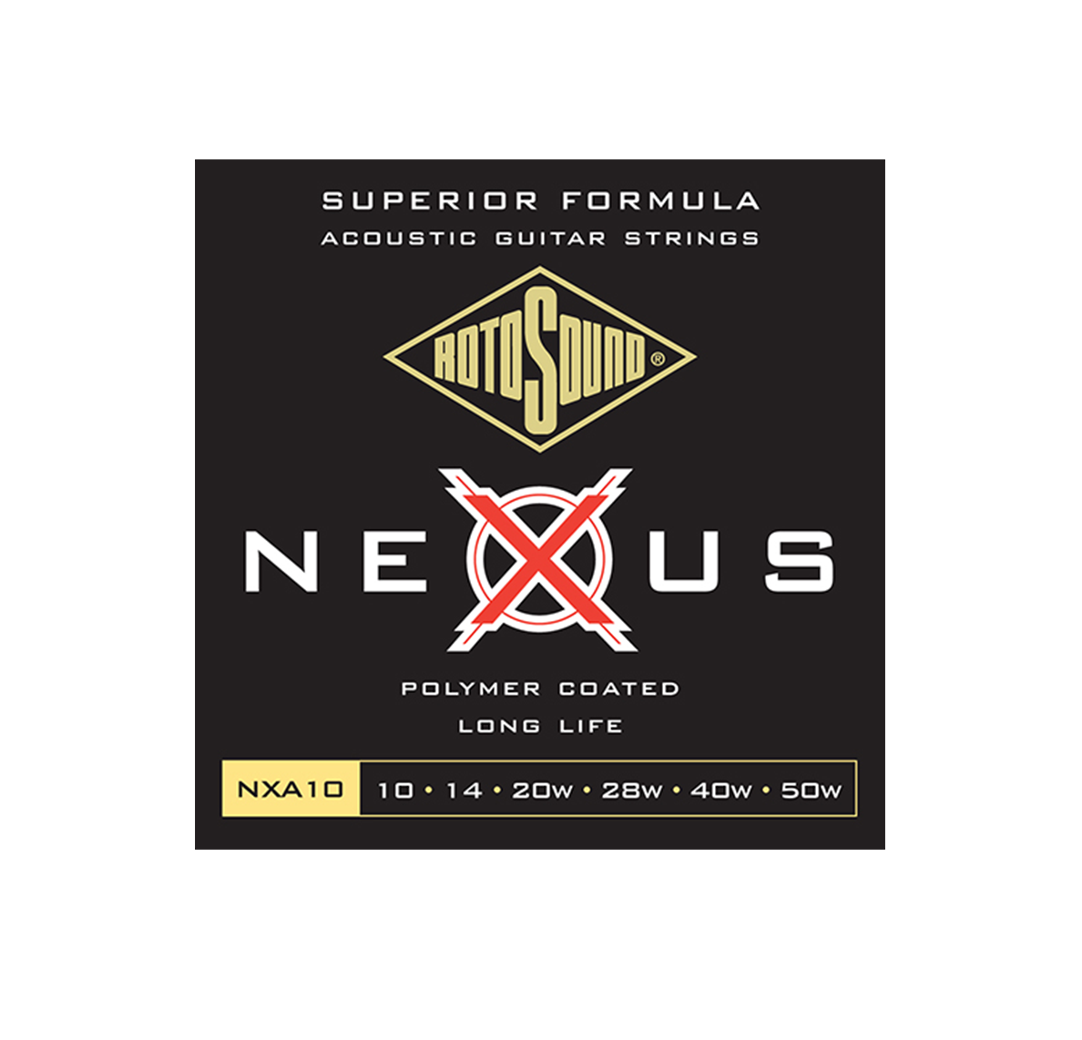 Rotosound Nexus Acoustic Coated Extra Light Guitar Strings